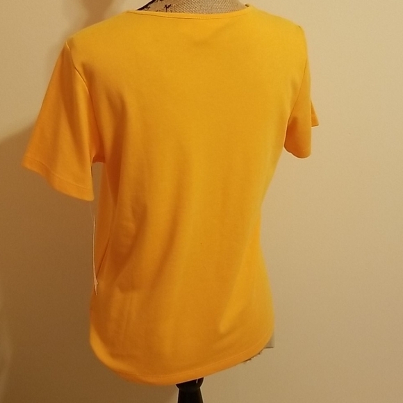 Alfred Dunner  Merigold Orange Tee with strappy detail size PS - Picture 3 of 4